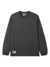 Fingercroxx Logo-patch Long-sleeved Sweatshirt In Gray
