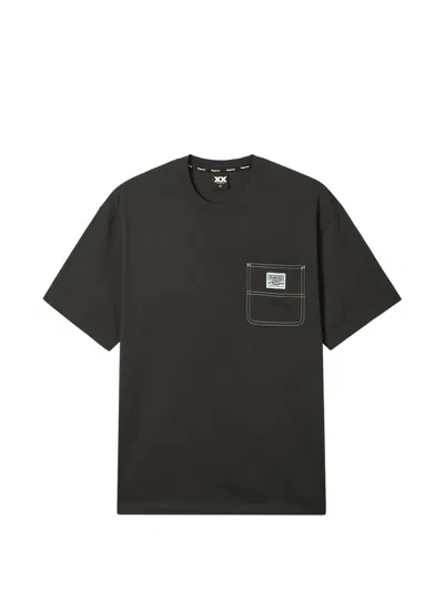 Fingercroxx Logo-patch T-shirt In Black
