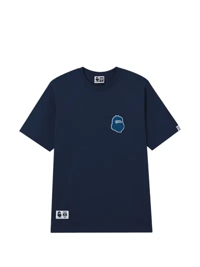 Fingercroxx Logo-patch T-shirt In Blue