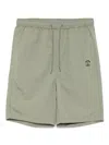 Fingercroxx Logo Patched Shorts In Green