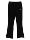 Fingercroxx Logo-plaque Trousers In Black