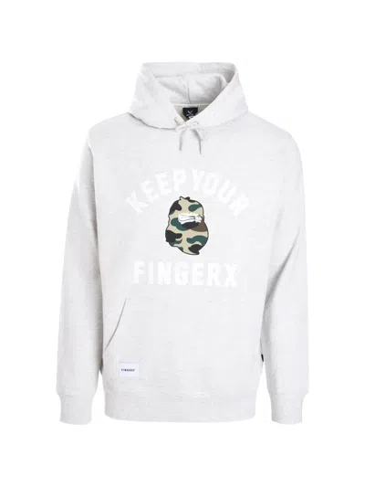 Fingercroxx Logo-print Hoodie In Neutral