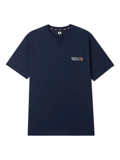Fingercroxx Logo-print T-shirt In Blue