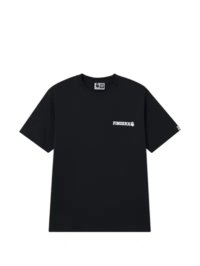 Fingercroxx Logo T-shirt In Black