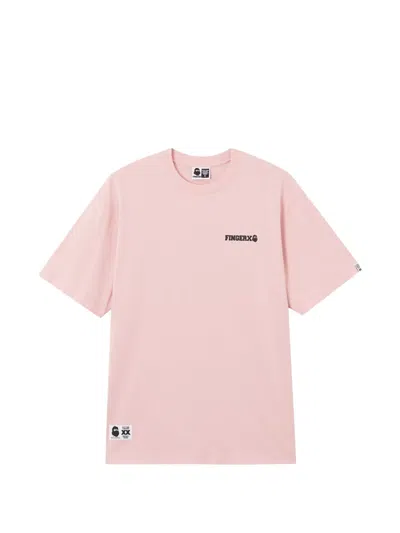 Fingercroxx Logo T-shirt In Pink