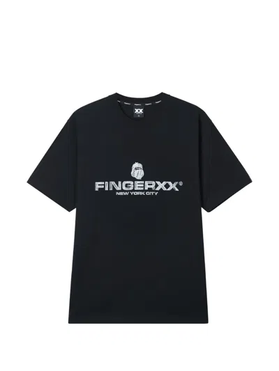 Fingercroxx Logo T-shirt In Black