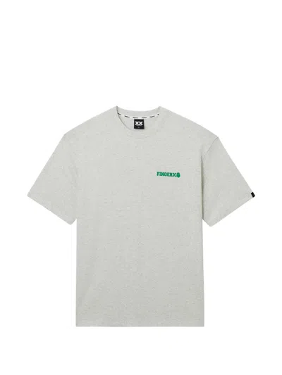 Fingercroxx Logo T-shirt In Gray