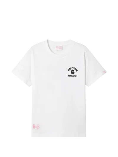Fingercroxx Logo T-shirt In White