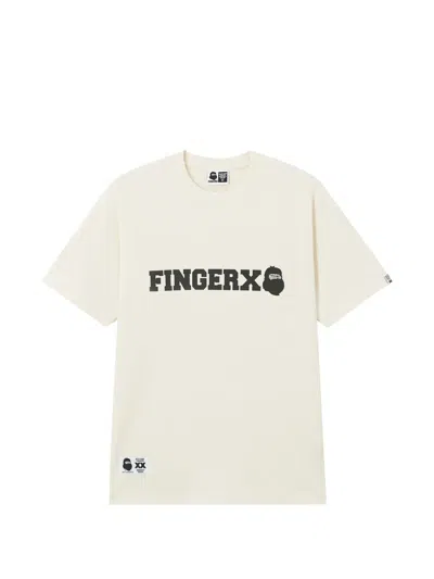 Fingercroxx T-shirt Mit Logo In White