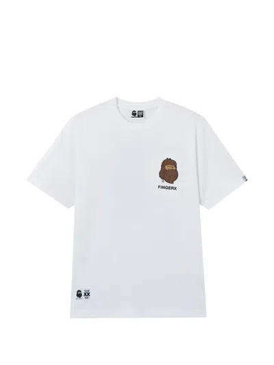 Fingercroxx T-shirt Mit Logo In White