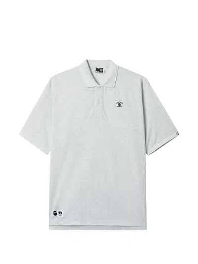 Fingercroxx Logo-appliqué Polo Shirt In Gray