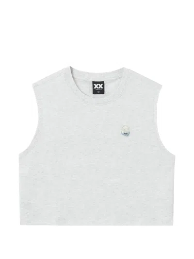 Fingercroxx Logo-appliqué Tan In White