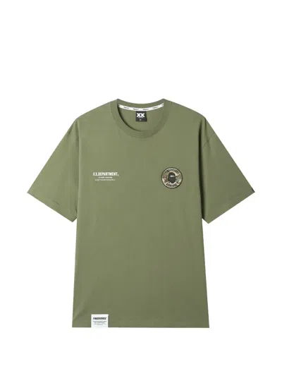 Fingercroxx Logo-appliqué T-shirt In Green