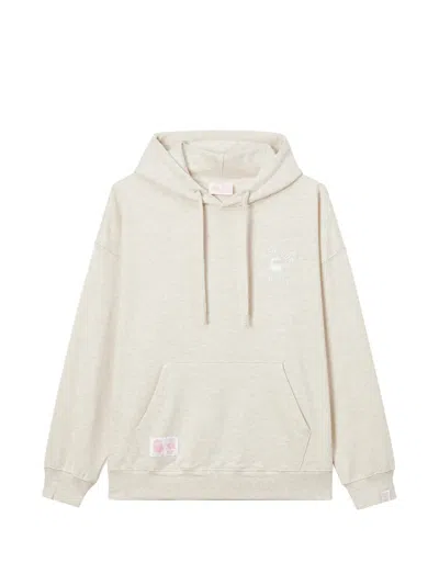 Fingercroxx Logo-embroidered Cotton Top In Neutral