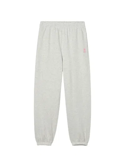 Fingercroxx Logo-embroidered Elasticated Track Pants In Gray