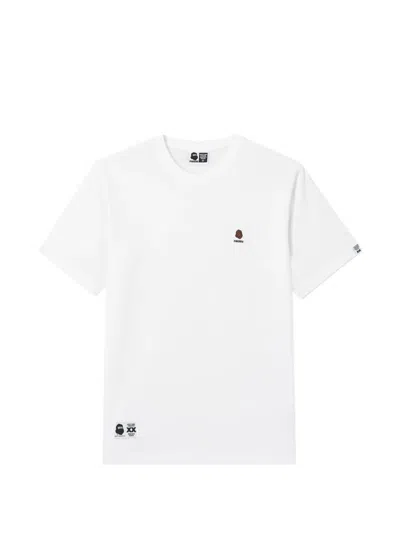 Fingercroxx Logo-embroidered Patch-detail T-shirt In White