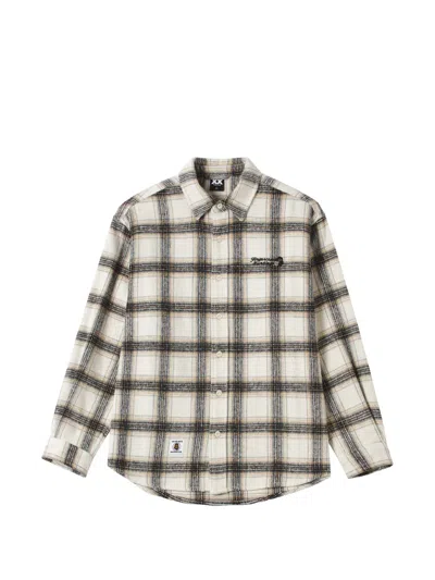 Fingercroxx Logo-embroidered Shirt In Neutral