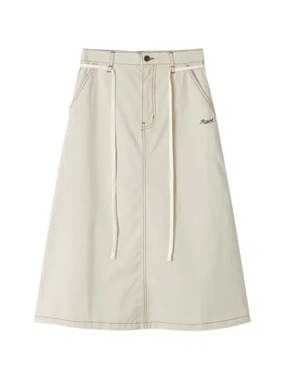 Fingercroxx Logo-embroidered Skirt In Orange