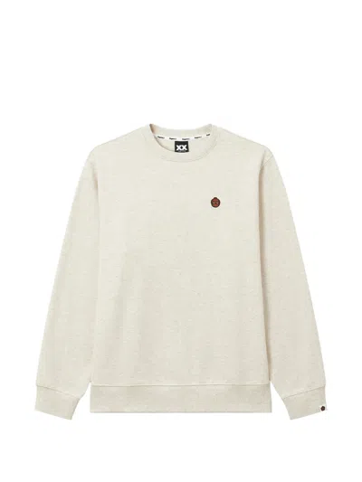 Fingercroxx Logo-embroidered Sweatshirt In Neutrals