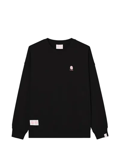 Fingercroxx Logo-embroidered Top In Black