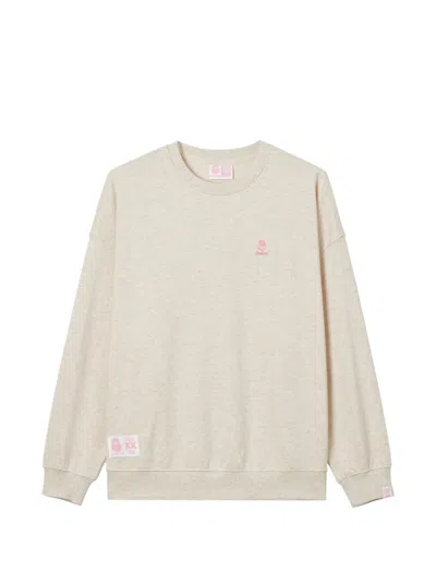 Fingercroxx Logo-embroidered Top In Neutral