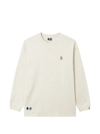Fingercroxx Logo-patch Long-sleeve Sweatshirt In Neutrals