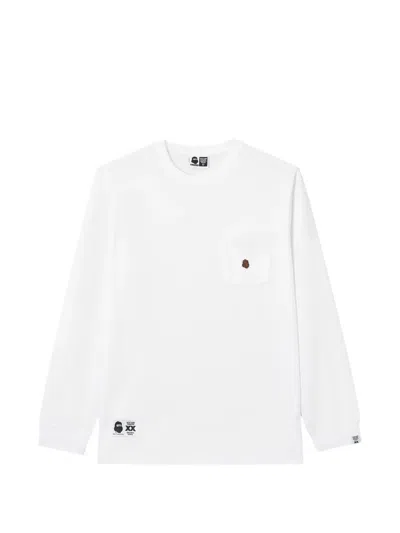 Fingercroxx Logo-patch Pocket Sweatshirt In White