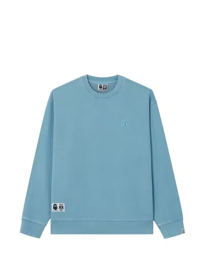 Fingercroxx Logo-patch Sweatshirt In Blue
