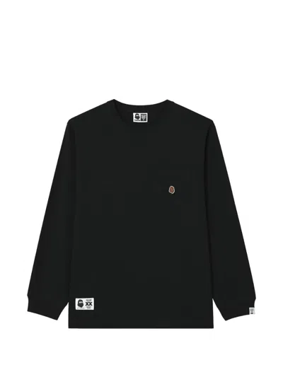 Fingercroxx Logo-patch T-shirt In Black