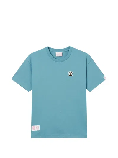 Fingercroxx Logo-patch T-shirt In Blue
