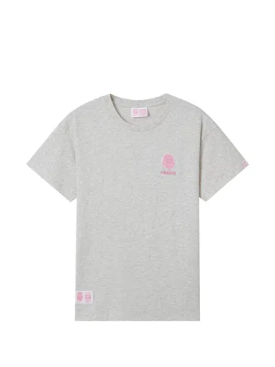 Fingercroxx Logo-patch T-shirt In Gray