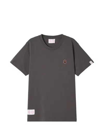 Fingercroxx Logo-patch T-shirt In Gray