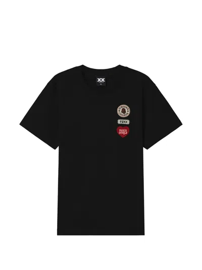 Fingercroxx Logo-patches T-shirt In Black