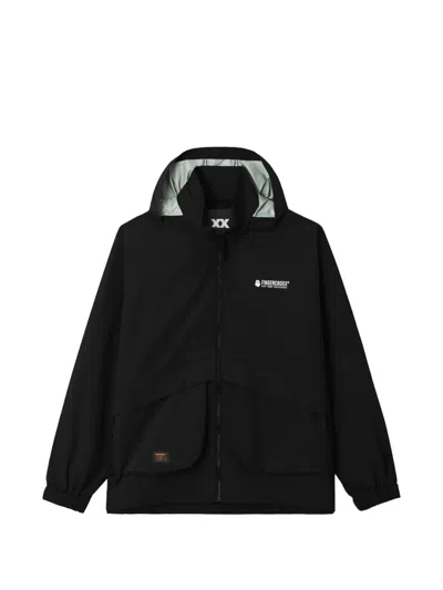 Fingercroxx Logo-print Hooded Jacket In Black