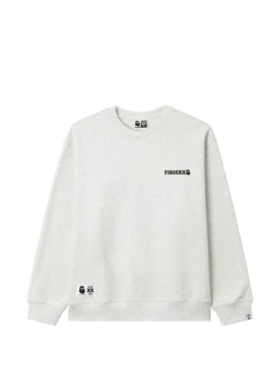 Fingercroxx Logo-print Sweater In Gray