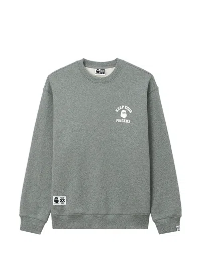 Fingercroxx Logo-print Sweatshirt In Gray