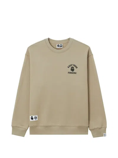 Fingercroxx Logo-print Sweatshirt In Neutral