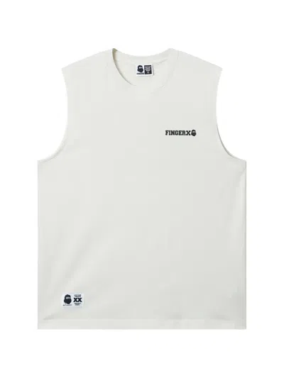 Fingercroxx Logo-print Tank Top In Gray