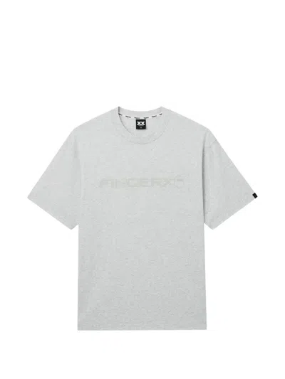 Fingercroxx Logo-print T-shirt In Gray