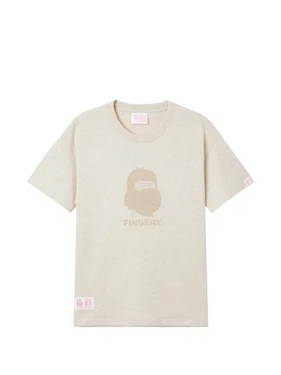 Fingercroxx Logo-print T-shirt In Neutral
