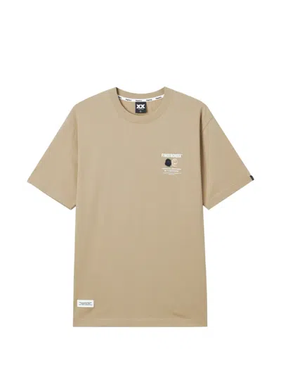 Fingercroxx Logo-print T-shirt In Neutral