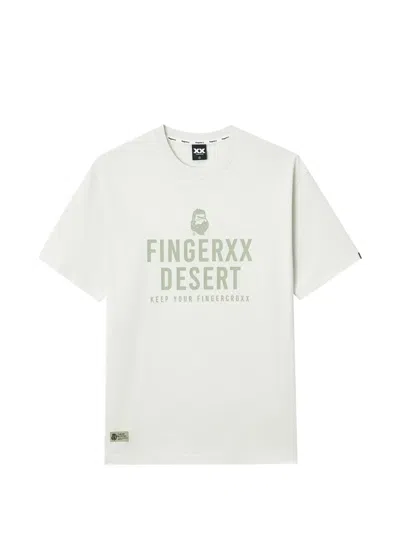 Fingercroxx Logo-print T-shirt In Neutral