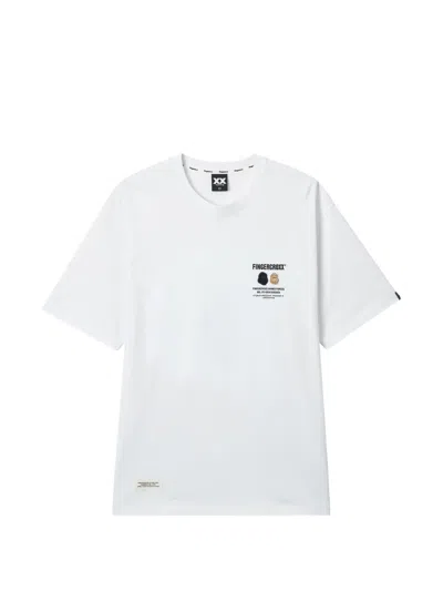 Fingercroxx Logo-print T-shirt In White