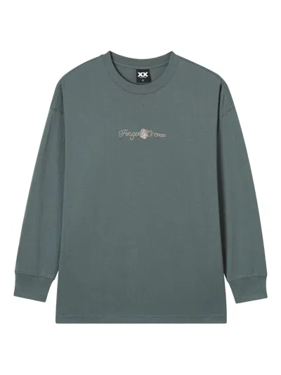 Fingercroxx Long-sleeve Top In Gray