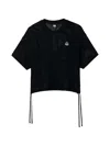 Fingercroxx Mesh Drawstring T-shirt In Black