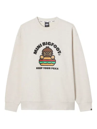 Fingercroxx Mini-bigfoot Graphic Sweatshirt In Neutral