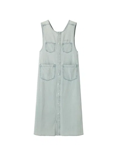 Fingercroxx Multi-pocket Dress In Blue