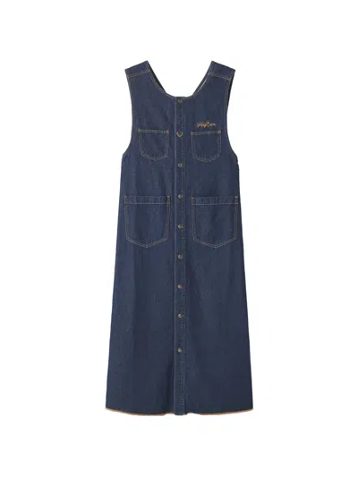 Fingercroxx Multi-pocket Dress In Blue