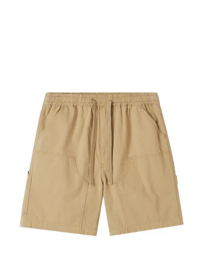 Fingercroxx Patch Pocket Drawstring Shorts In Nude