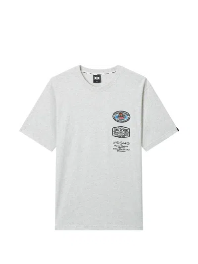 Fingercroxx Patch-appliqué T-shirt In Gray